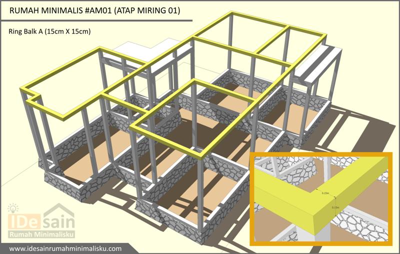Download Gambar  Kerja Desain Rumah  Minimalis  3  Kamar  AM01