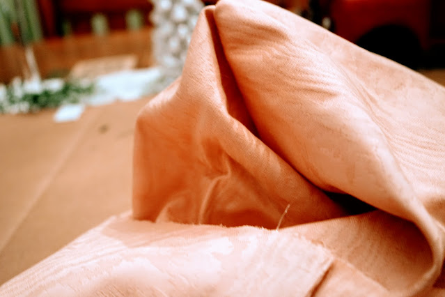 Turning fabric inside out for pillow cover