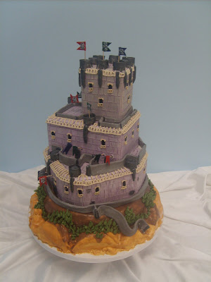 Celtic Castle themed wedding cake