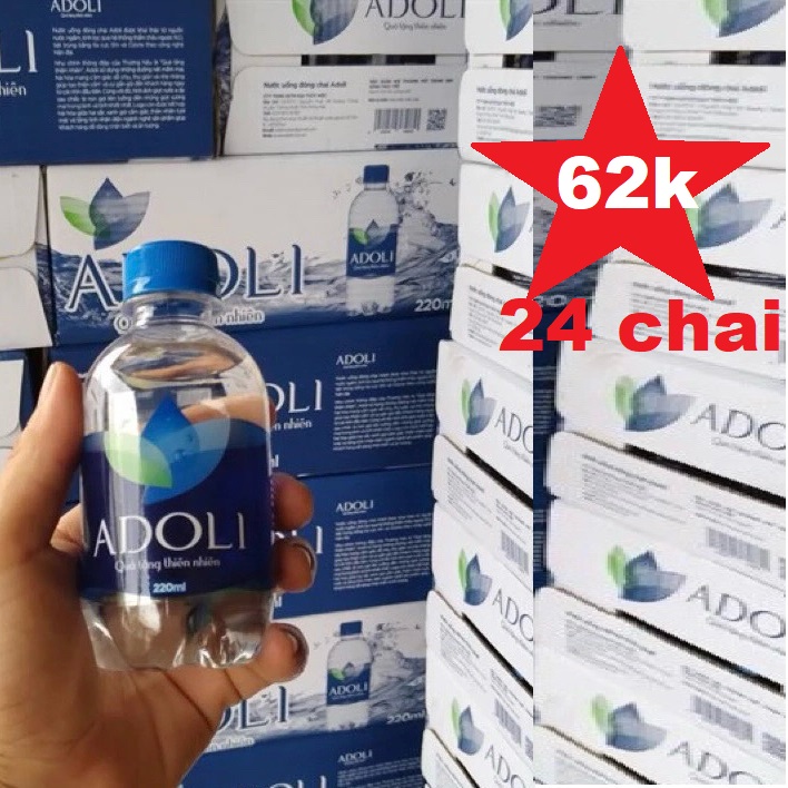 ADOLI 220ML( Thùng 24 chai)- Nước suối chai nhỏ giá rẻ- Liên hệ mua: 07771.71168