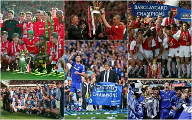 Premier League Last 5 winners list by year, All time past winners
