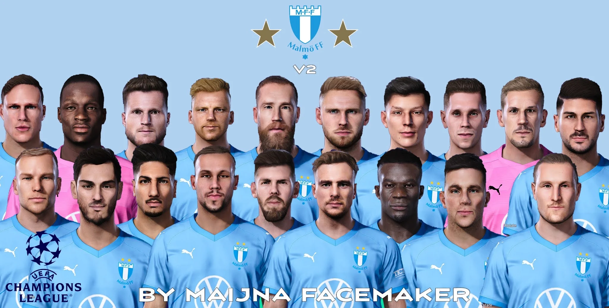 PES 2021 Malmö FF Pack (Faces, Stadium, TED-file, Kits)