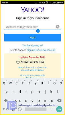 Cara Setting Email Yahoo Di Android