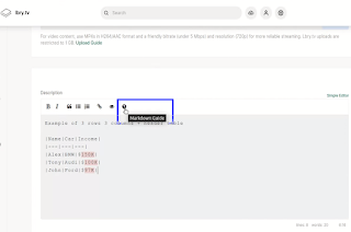 LBRY advance editor help icon
