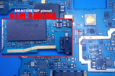 ISP PinOut Samsung SM-N750S