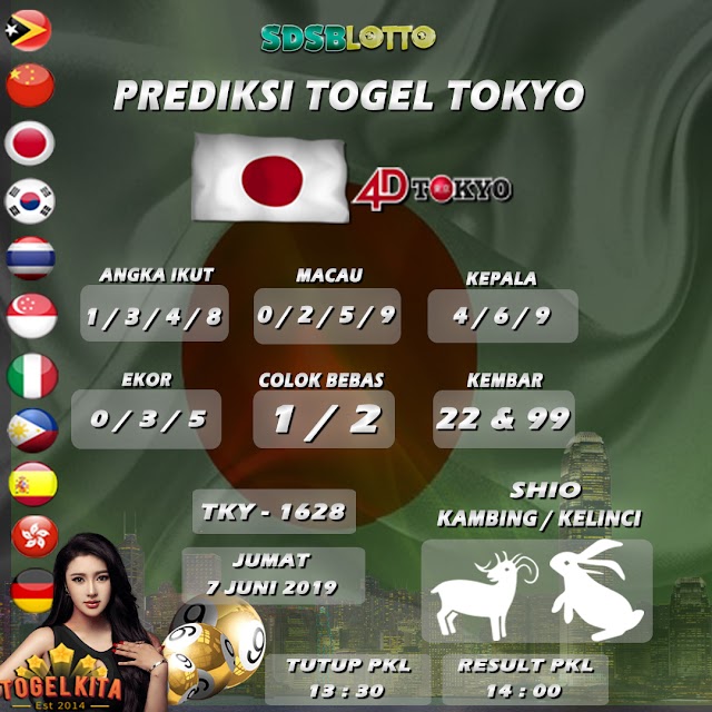 PREDIKSI TOKYO 7 JUNI 2019