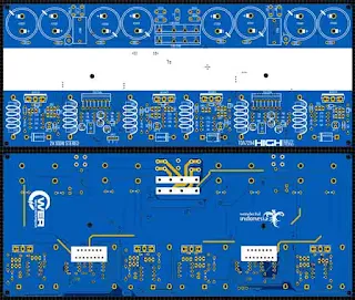 PCB TDA7294 + Stepper High Efficient Amplifier