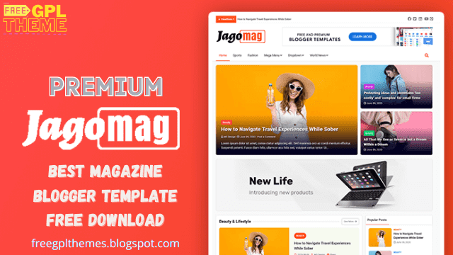 Jagomag - Best Magazine Blogger Template Free Download