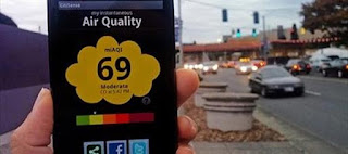You cell phone would let you know about air quality