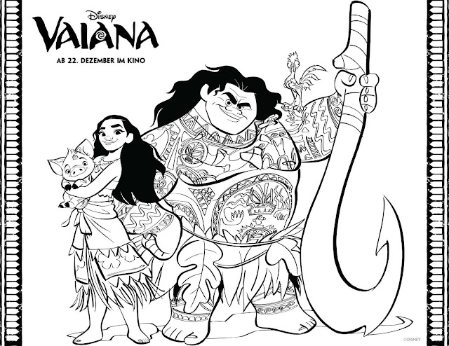 Vaiana Ausmalbilder - Vaiana zum Ausmalen