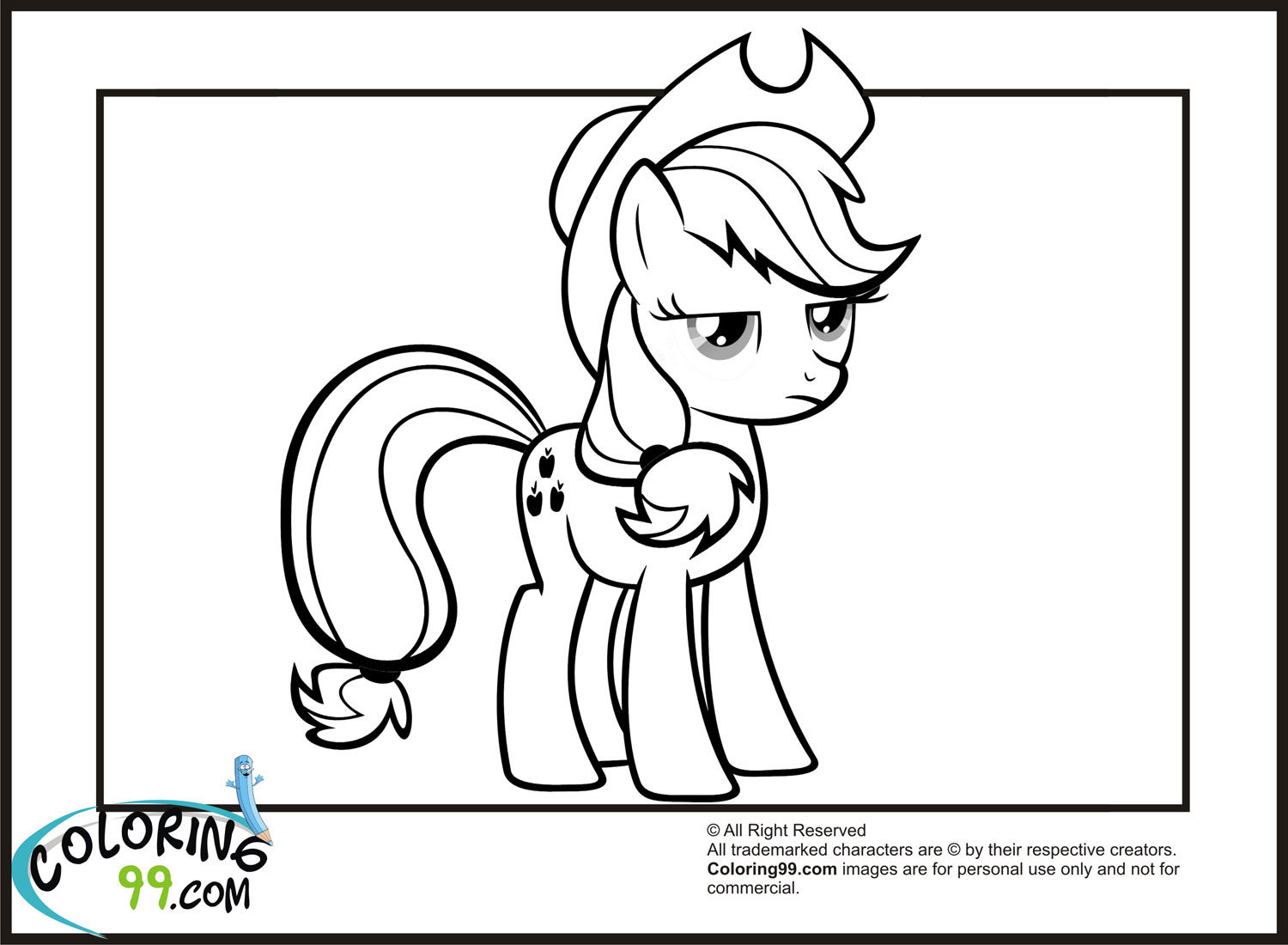 Download My Little Pony Applejack Coloring Pages | Team colors