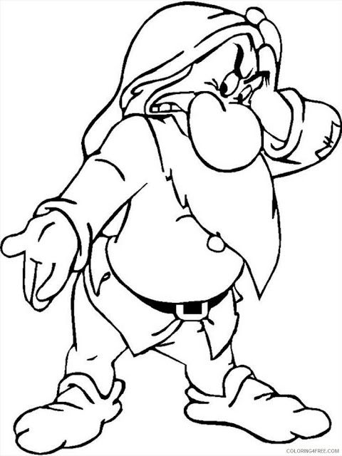 Grumpy Dwarf coloring pages 2