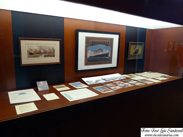 Fotografías de la exposición naviera Cunard 