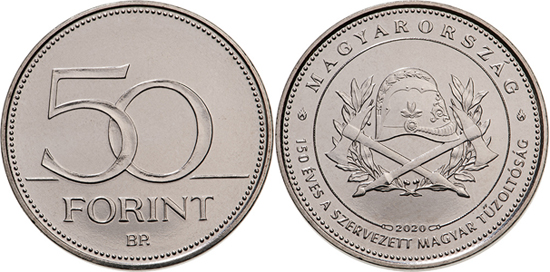 Hungary 50 forint 2020 - 150 years of Organised Fire Departments