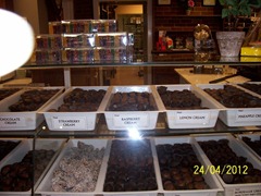 Behind counter