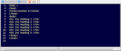 Belajar Latihan editing Heading HTML