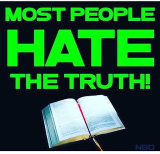 Open Bible under the words "Most People Hate the Truth"