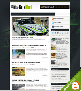 Carsworld blogger theme