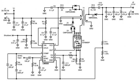 LM5020, a High Voltage – High Speed PWM Controller Datasheet