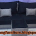 Sofa Minimalis Tunggal Kain Bebas + 6 Bantal + Meja