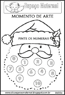 Pintar numerais natal maternal