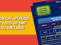 Contoh Aplikasi SPJ BOS SD SMP Plus Kwitansi