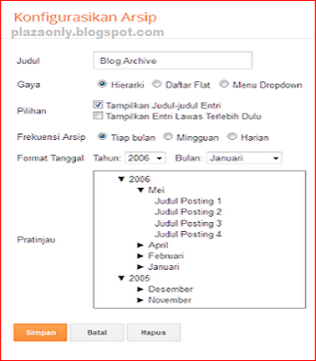 Cara Menghapus Blog Archive Dengan Mudah