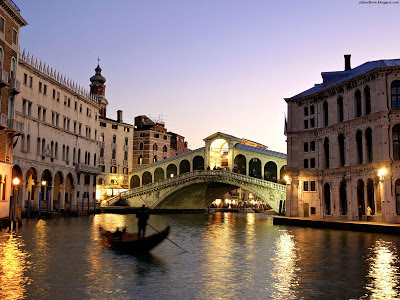 Venice Rialto Bridge Beautiful Italian Romantic City Italy Hd Desktop Wallpaper