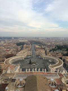 View from Michelangelo's Dome of Saint Peter's Square