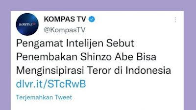 Pengamat Intelijen Sebut Penembakan Shinzo Abe Bisa Menginsipirasi Teror di Indonesia, Dibalas Telak Netizen 'Jaka Sembung Mabok Cilok'