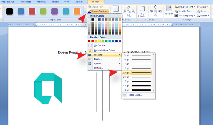 Cara Membuat Garis Vertikal Sejajar Di MS Word