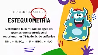 【 Estequiometria 】: Determina la cantidad de H2O en g que se obtendrían si reaccionamos 784 g de H2SO4