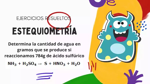 【 Estequiometria 】: Determina la cantidad de H2O en g que se obtendrían si reaccionamos 784 g de H2SO4