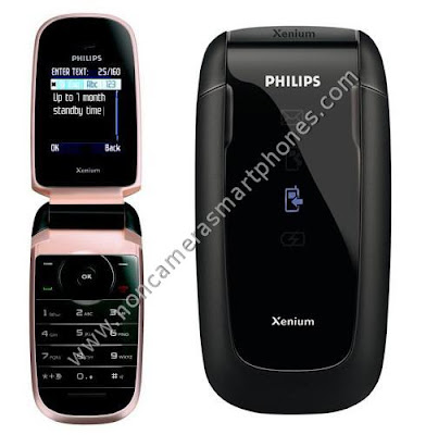 Philips Xenium 9@9h GPRS Flip Phone Images, Features & Photos.