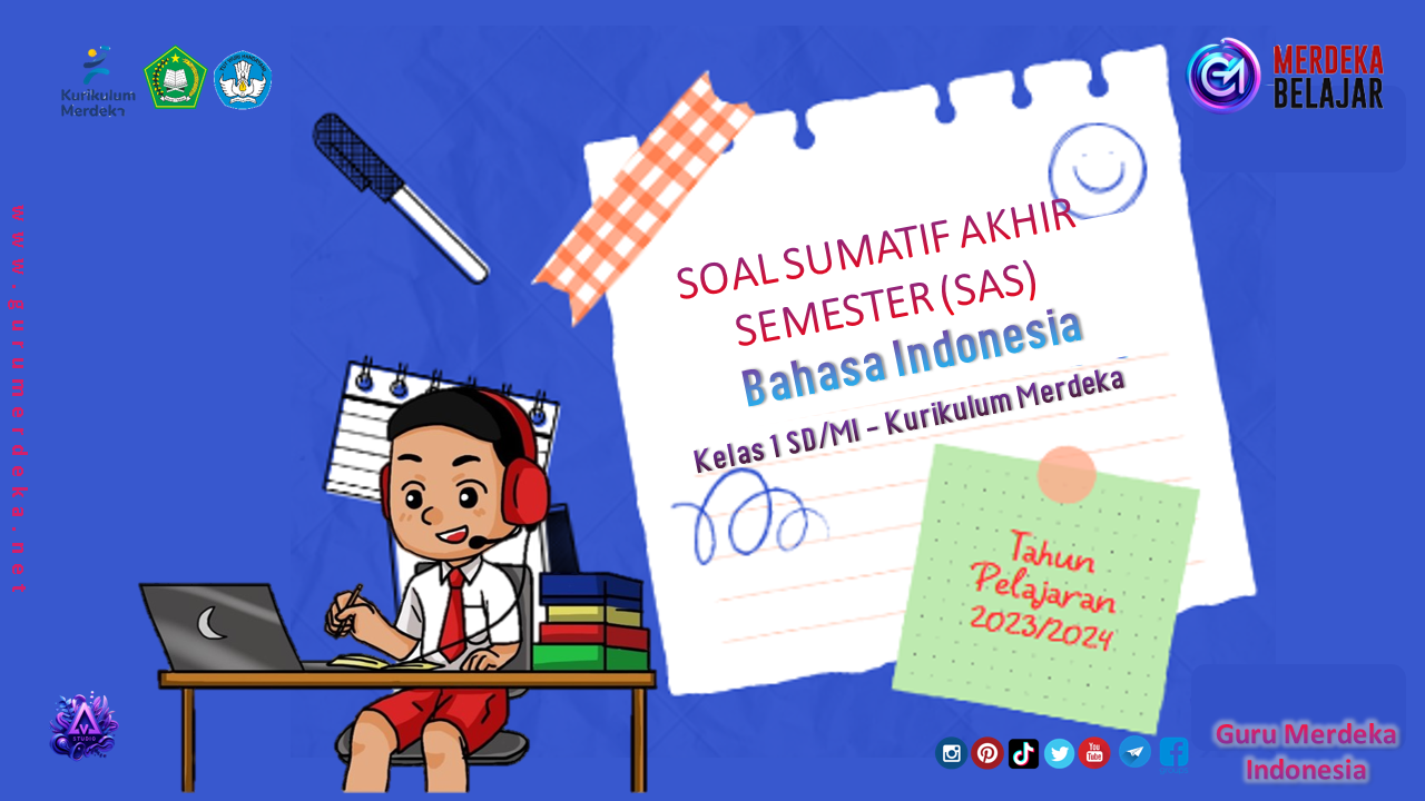 Soal SAS Bahasa Indonesia Kelas 1 SD/MI || Kurikulum Merdeka