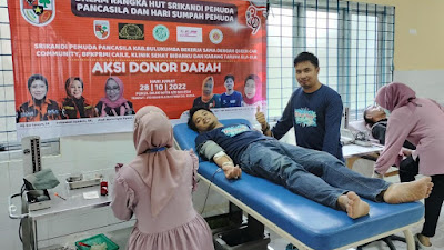 Sumpah Pemuda 2022, LPPKM DPKel BKPRMI Caile Digandeng Srikandi PP Laksanakan Donor Darah 
