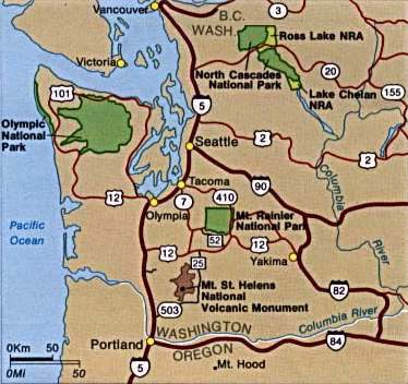 precipitation map of washington state. (map: