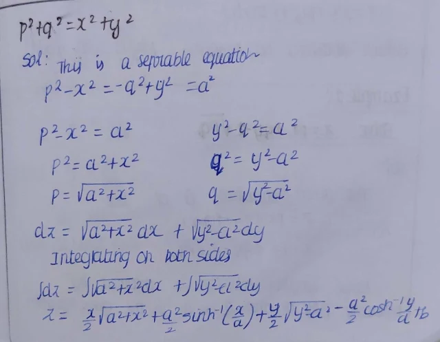 solve : p^2+q^2=x^2+y^2