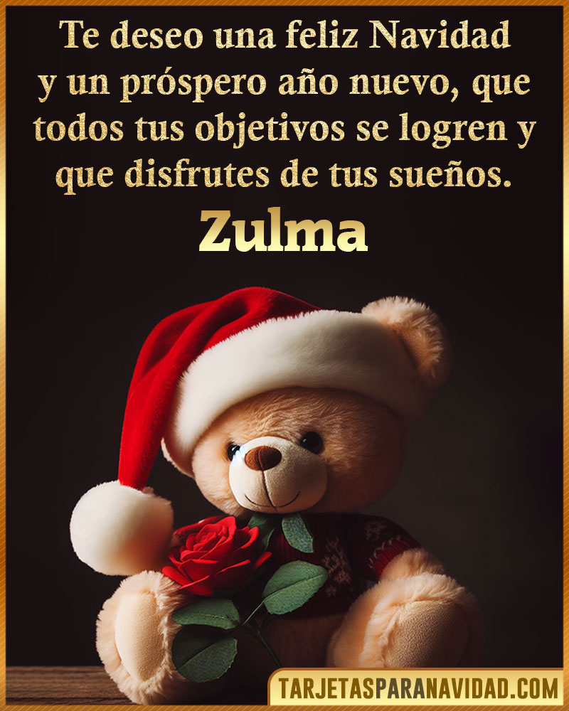 Felicitaciones de Navidad para Zulma