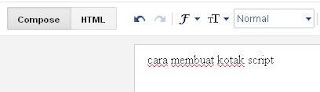 cara membuat kotak script di posting blog