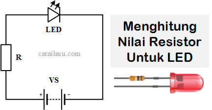 ukuran resistor untuk led