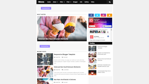 Mocca Template Responsive Terbaru untuk Blogspot Bikinan Mba Arlina