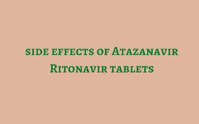 atazanavir ritonavir side effects