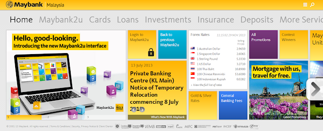 Revamped Maybank2u website