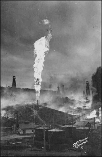 oil well fire. Oil well disaster.