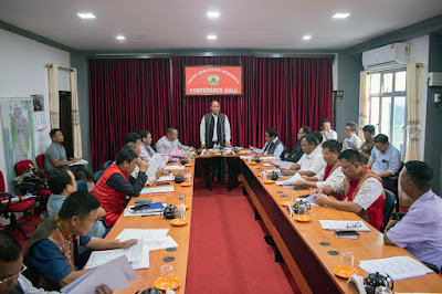 Leaders of Mizoram's three Autonomous District Councils convened a joint meeting at the LADC CEM Conference Hall yesterday. The meeting was presided over by Mr. V. Zirsanga, the Chief Executive Member of LADC.