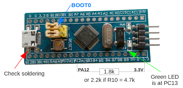 STM32 Blue pill hardware check