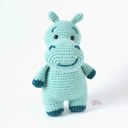 hipopótamo amigurumi