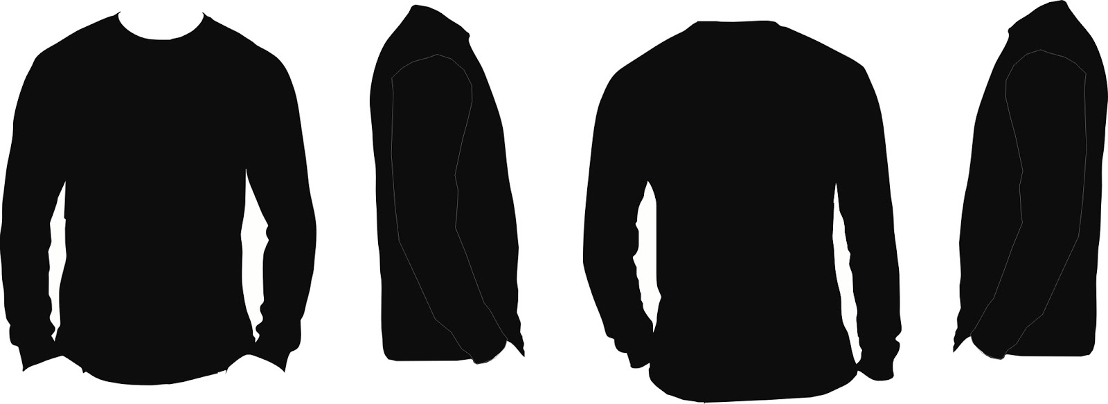 Template Hoodie Polos  Hitam 