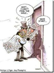 -"Merda... não consigo achar o buraco...". - "Ótimo começo..."